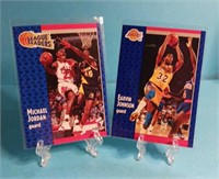 OF)  Michael Jordan and Magic Johnson fleer 1991