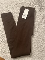 F7) Brown new with tag leggings-free size