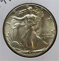 OF) 1941 Walking Liberty half dollar-AU