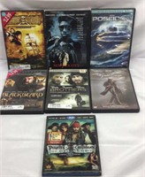 F9)  DVDs. Six DVDs and one Blu-ray.