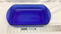 F4) ANCHOR HOCKING BLUE BAKING DISH, NO CHIPS,