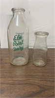 2 elm point dairy bottles