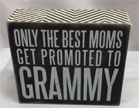 F4) SMALL WOOD BLOCK SIGN, GRAMMY