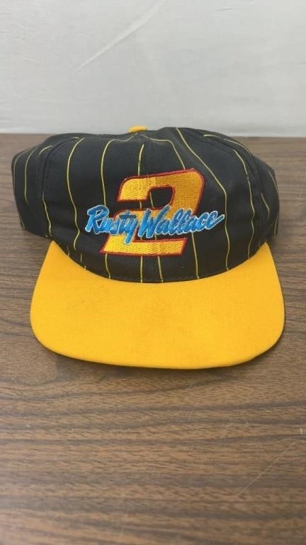 Vintage snap back Rusty Wallace hat