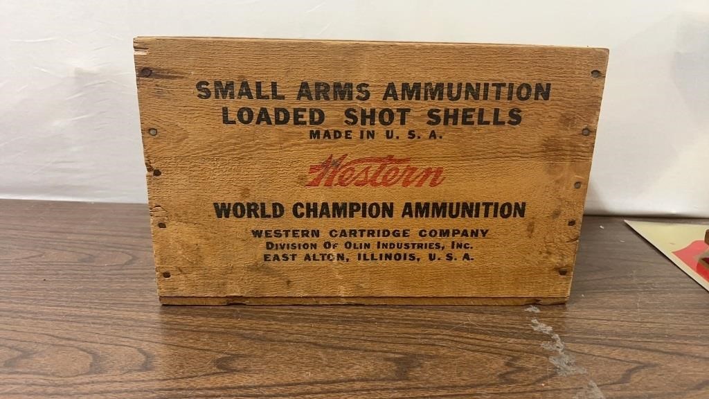 Western wood ammunition crate
