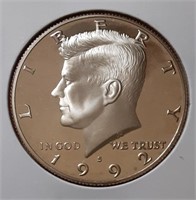 PROOF  KENNEDY HALF DOLLAR-1992-S