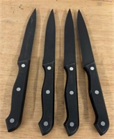 C13) SET of 4 “Black on Black” Steak Knives