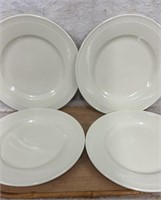 C13) NEW SET OF 4 DINNER PLATES - 10.25” plates