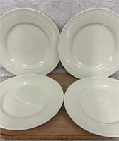 C13) NEW SET OF 4 DINNER PLATES - 10.25” plates