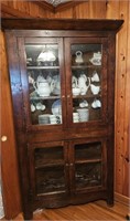 Antique Corner China Cabinet