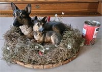 Composite Dogs in Nest - German Shepards
