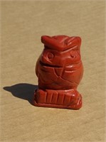 Carved Owl Gemstone 1 1/2"