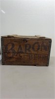 Baron beer wood crate