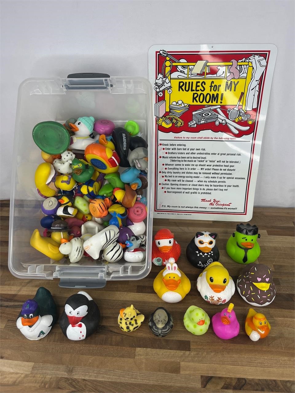 Rubber Ducks and Novelty Sign