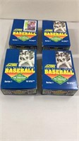 4 Boxes 1992 SCORE Baseball Cards
