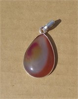Agate Pendant .925 Sterling Silver Plated