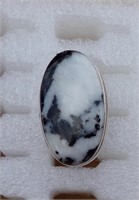 White Buffalo Turquoise Ring Size 7