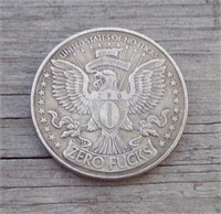 Zero F**ks Hobo Style Challenge Dollar Coin