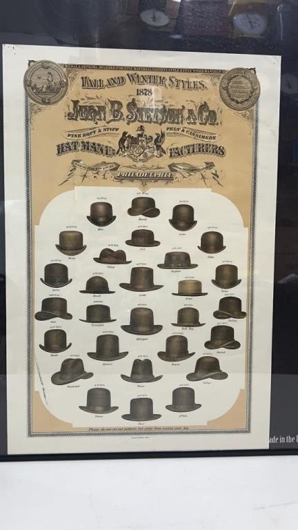 Hat poster in frame