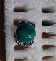 Agate Gemsone Ring Size 6