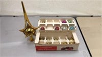 Vintage Christmas Tree Topper and Small Ornaments