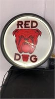 Red Dog Neon 16" Clock