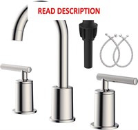 $50  8-Inch Bathroom Faucets Brushed Nickel  3 Hol