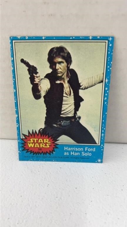 1977 Star Wars Han solo trading card #58