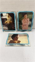 Three 1980 Star Wars cards, Princess Leia &