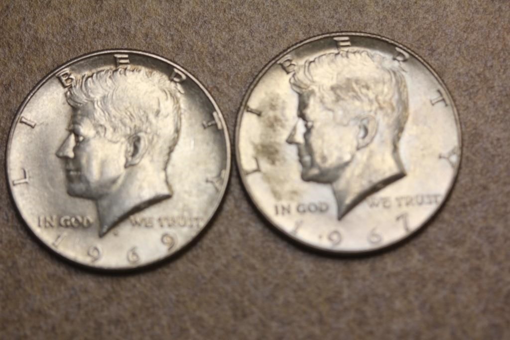 Lot of 2 Kennedy Silver Halves