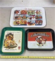 3 metal Campbell’s soup trays