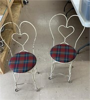 old wire rim ice cream parlor chairs