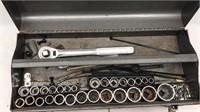 Craftsman Tool Box W/ Ratchets & Sockets