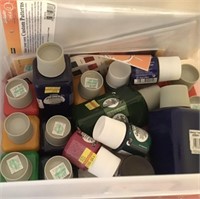 TUB OF ASSORTED PAINT