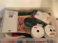 SMALL TUB OF QUILT FABRIC