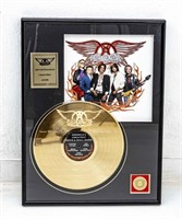 Limited Edition Aerosmith 24kt Gold Plated Record