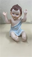 Vintage Bisque Porcelain Piano Baby Boy Seated