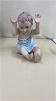 Vintage Bisque Porcelain Piano Baby Boy Seated