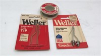 2 Weller Soldering Tips & Silver Bearing Solder