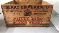 Cutty Sark Whiskey Crate