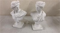 2 Andrea Greek Style Bust Figures