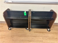 2 Rolling Book Carts