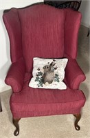 Queen Ann Style Wingback Chair