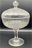 Large Glass Candy Compote Dish