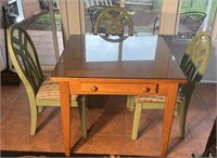 Wooden Table With 3 Chairs