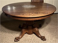 Round Wooden Table With Two Leaves