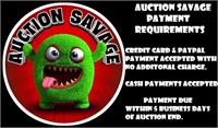 AUCTION SAVAGE, LLC PAYMENT REQUIREMENT
