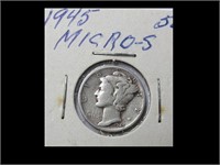 1945 MICRO S MERCURY DIME
