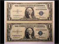 TWO 1935F SILVER CERTIFICATES