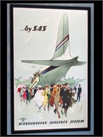 SCANDINAVIAN AIRLINES SYSTEM ADVERTISING POSTER